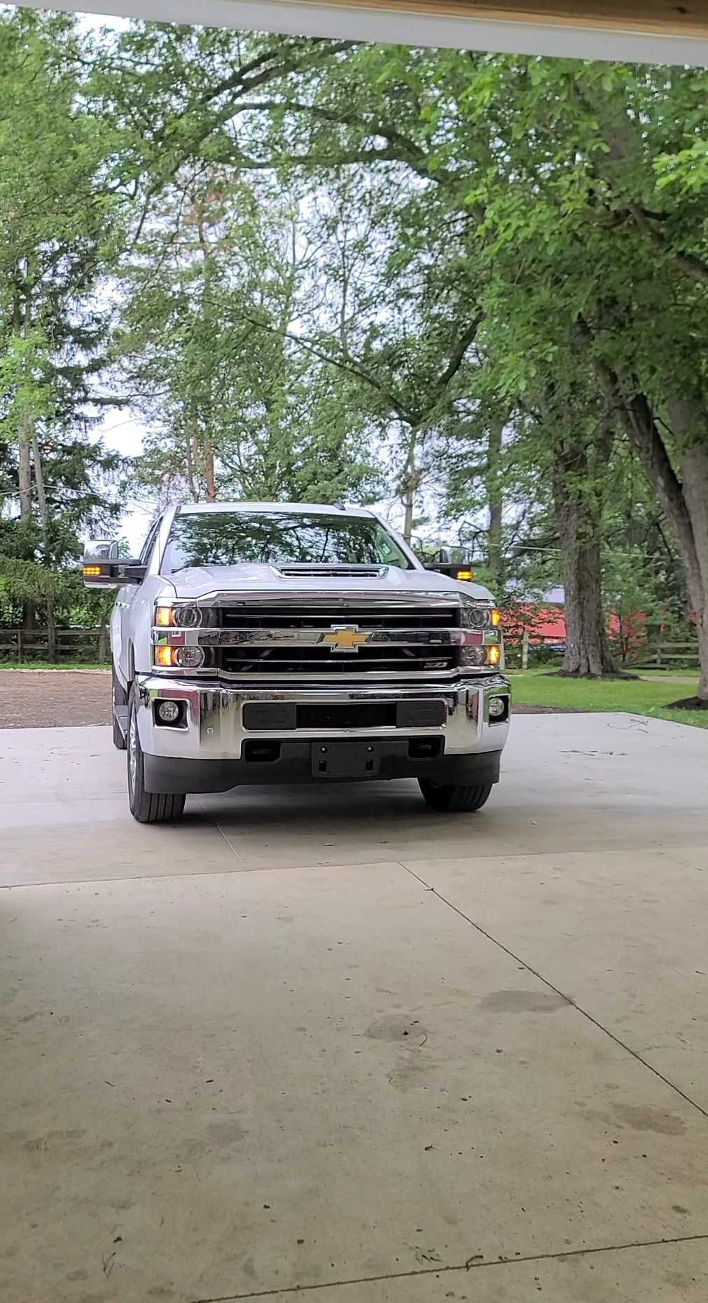 White chevy Truck